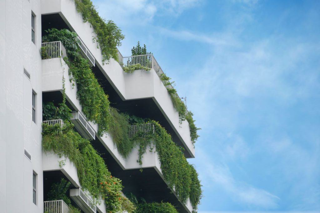 Jardin amenage sur un balcon